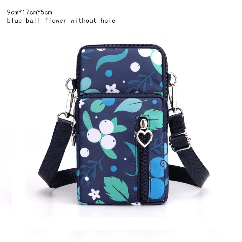 Women Fashion Summer Shoulder Bag Oxford Waterproof Handbag Wrist Pouch Wallet Girl's Sports Mobile Phone Bag Crossbody Bags