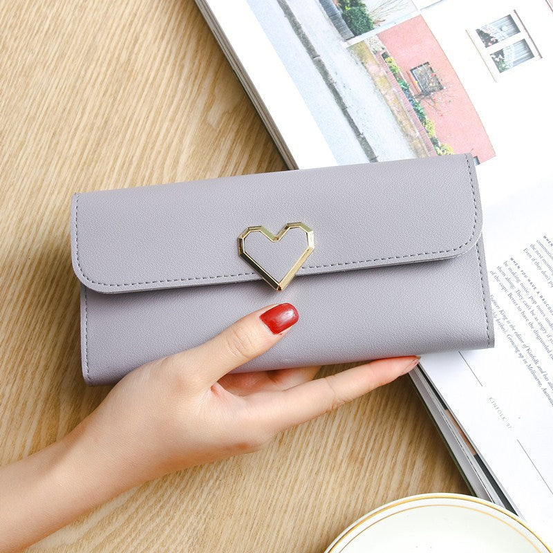 Women Long Wallets Purses Luxury Love Heart Wallets for Ladies Girl Money Pocket Card Holder Female Wallets Phone Clutch Bag