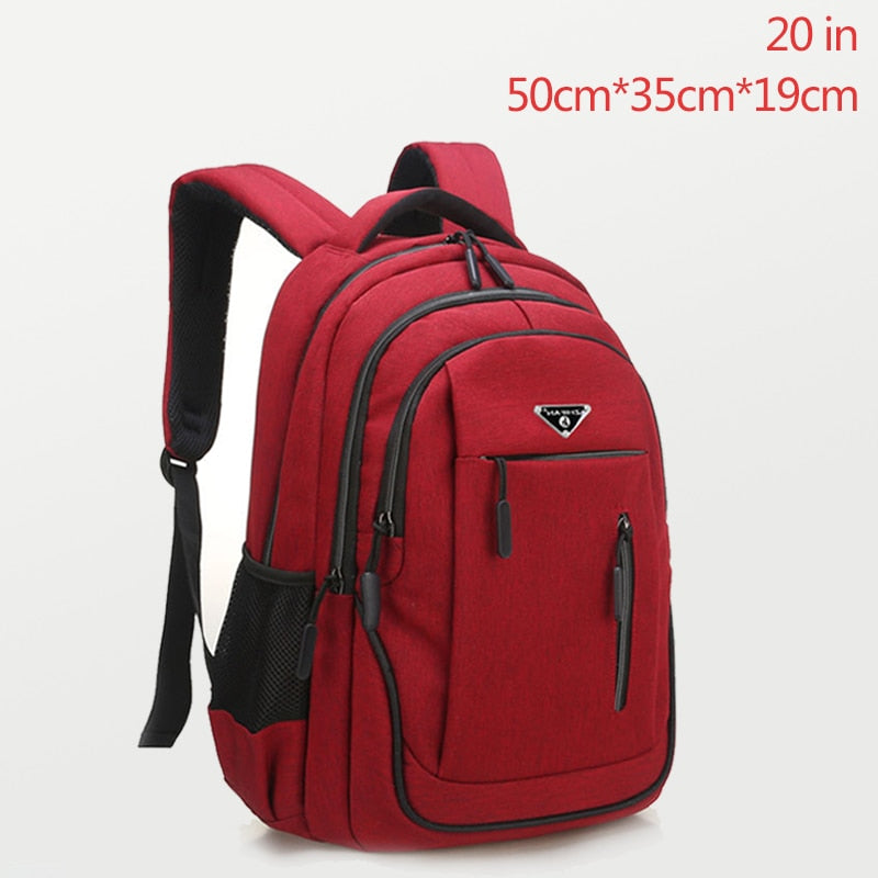 Large Capacity Backpack Men Laptop Backpacks 15.6 Oxford Black Solid Big High School Bags Teen College Boy Gril Student Backpack