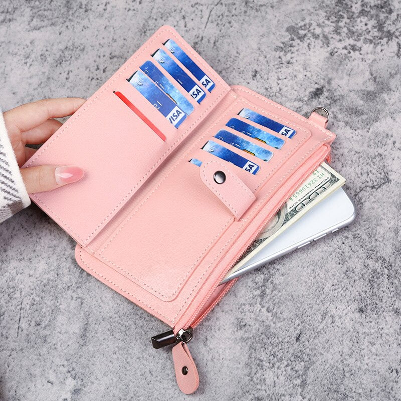 Multifunctional Women Wallets Fashion Long Section Card Holders PU Leather Vintage Coin Keeper Trend Designer Bags Clutch