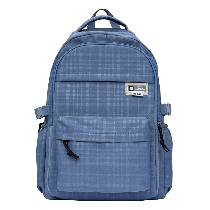 Grid Pattern Waterproof Nylon School Backpack Women's Backpacks for Teenagers Girl Travel Women Bag Trendy Schoolbag Mochila
