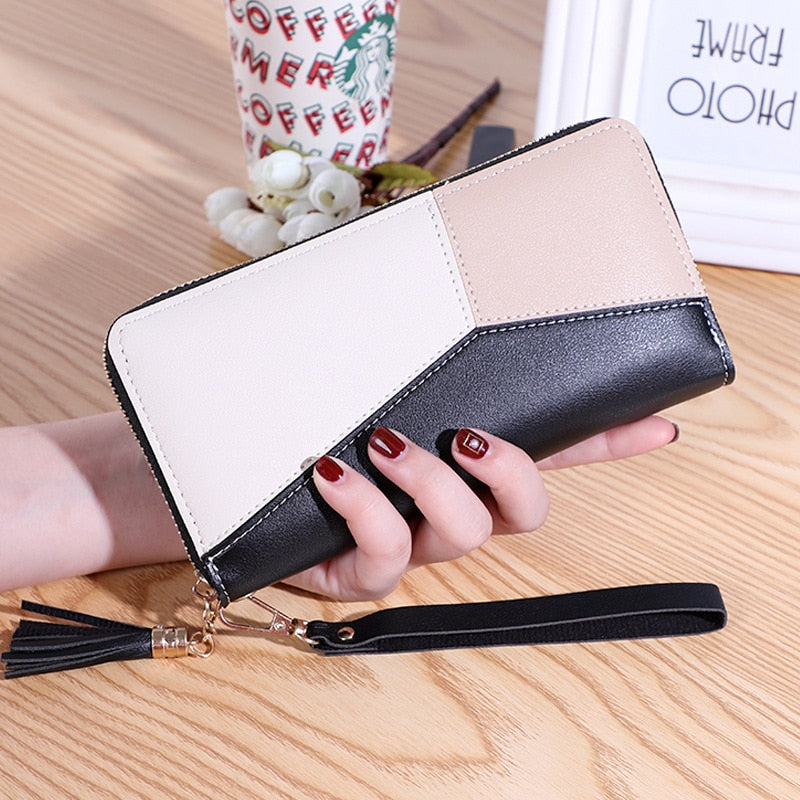 New Wallets Zipper Coin Purse Lady Long Short Purses Handbags Women Clutch Cards Holder PU Leather Moneybag Billfold Wholesale