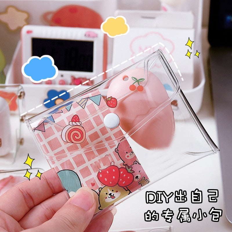 1 Pc Transparent Women Cosmetic Bag PVC Waterproof Hasp Make Up Bag Travel Washing Makeup Organizer Beauty Case Pencil Bag
