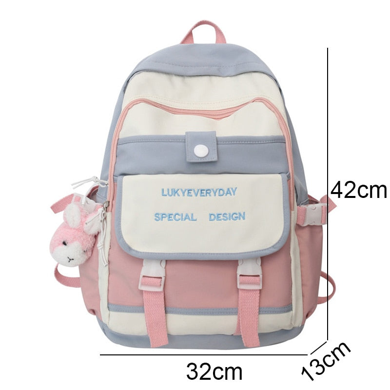 Lady Waterproof Purple Backpack Trendy Cute Girl Travel Kawaii School Bag Women College Backpack Fashion Female Laptop Book Bags