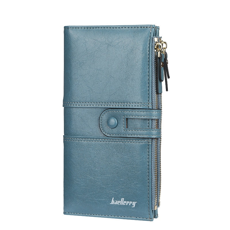 Name Engrave Women Wallets Fashion Long Leather Top Quality Card Holder Classic Female Purse Zipper Brand Wallet for Women