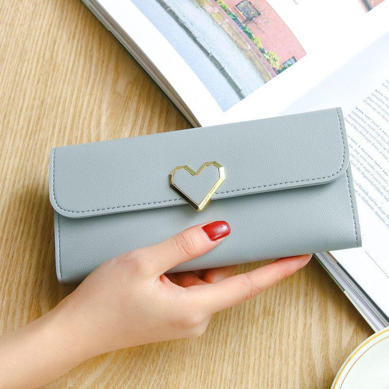 Women Long Wallets Purses Luxury Love Heart Wallets for Ladies Girl Money Pocket Card Holder Female Wallets Phone Clutch Bag