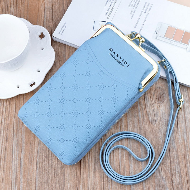 Luxury Women's Handbags Pu Leather Bag For Woman Female Clutch Phone Bags Women Business Card Holder Wallet Shoulder Bag