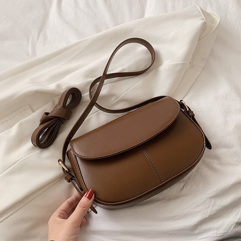 HOCODO Quality Pu Leather Shoulder Bag For Women Solid Color Handbag Female Simple Cross Body Bag Multifunction Women'S Bag