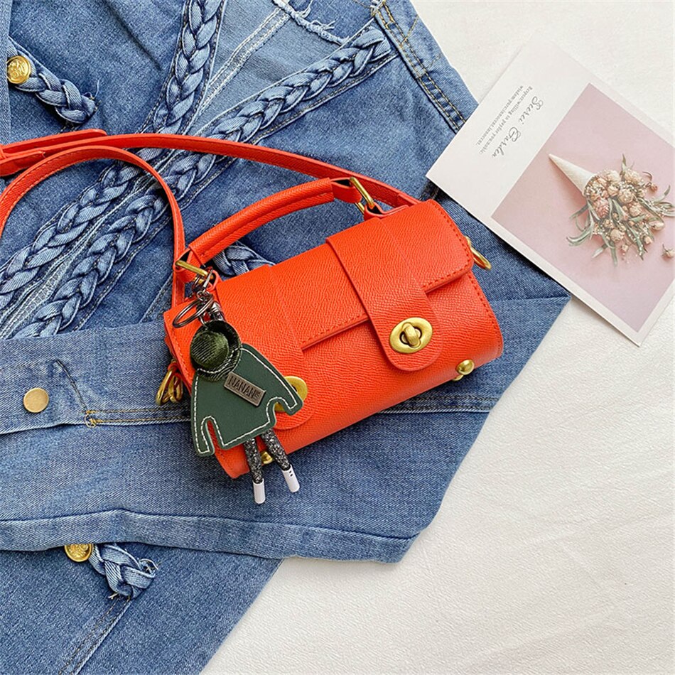2 Lock Small Women's Boston Bag Luxury Purses and Handbags Luxury Pendant Crossbody Bag PU Leather Shoulder Bags for Women Mini