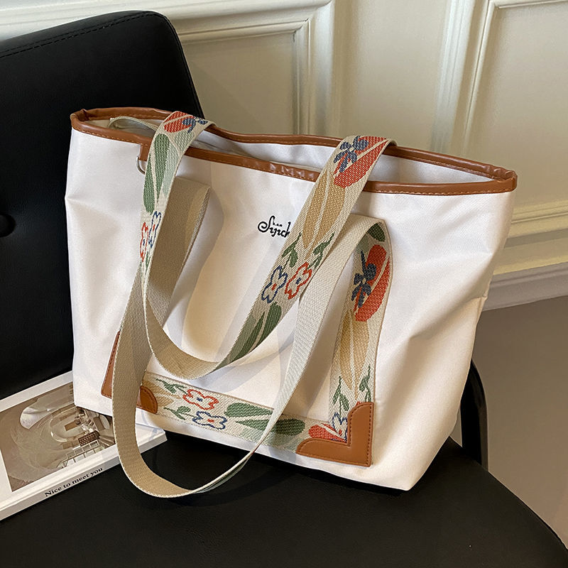 Nylon Tote Bag Waterproof Oxford Cloth Large Bag Nylon Tote Bag Handbag Women Simple Commuter Large-capacity Shoulder Bag