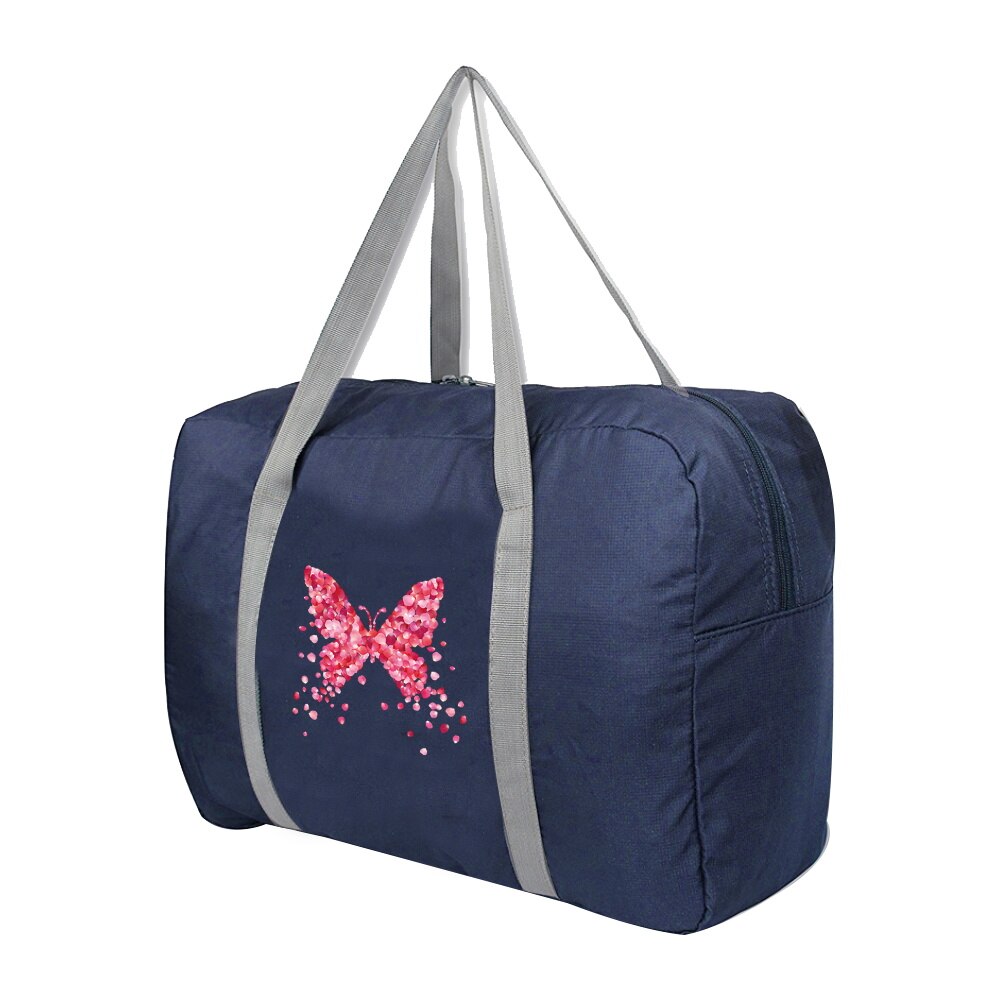Large Capacity Travel Bags Men Clothing Organize Travel Bag Storage Bags Luggage Bag Women Handbag Petal Butterfly Printing