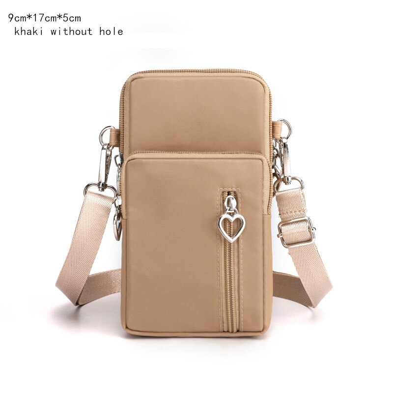 Women Fashion Summer Shoulder Bag Oxford Waterproof Handbag Wrist Pouch Wallet Girl's Sports Mobile Phone Bag Crossbody Bags