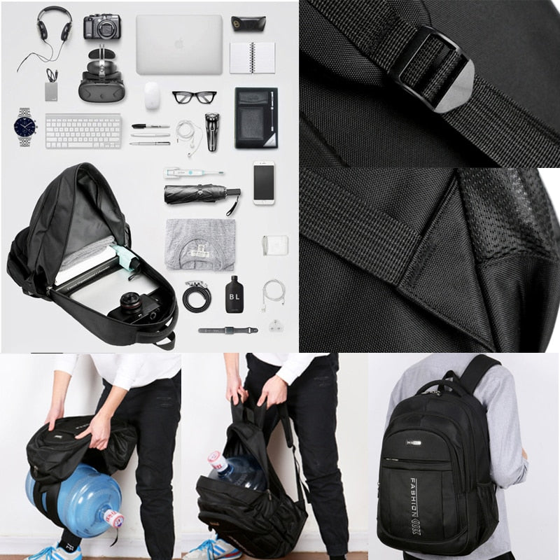 Men's Leisure Business Large Capacity Laptop Backpacks Teenager School Bags Travel Sports Casual Schoolbags Pack For Male Female