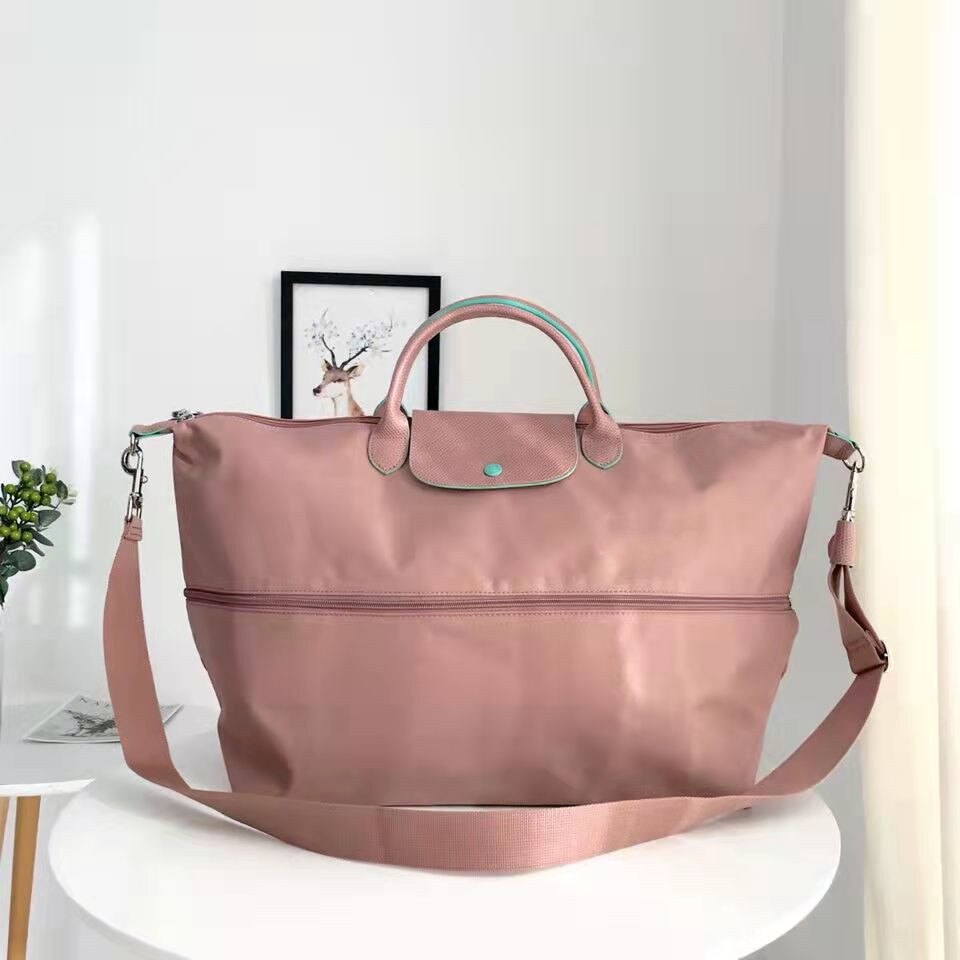 Lightweight Travel Bag Dumpling Bag Large Unisex Nylon Cloth with Leather Handbag Travel Bag Women's Tote Bag