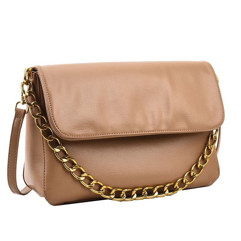 New Vintage High Quality Women Crossbody Bags Chain Design Underarm Single Shoulder Purse Woman Handbag Square Totes Sling Bags