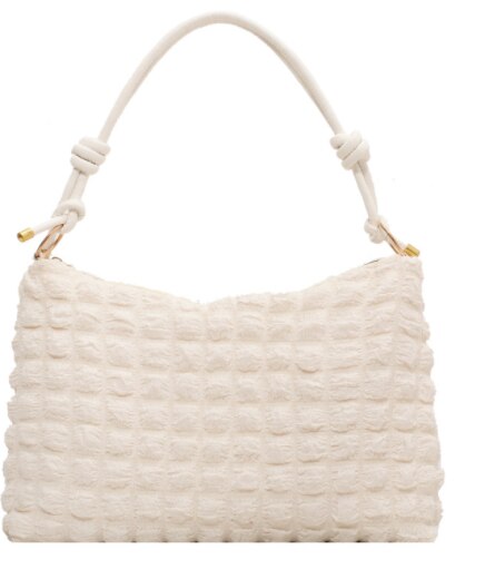 Large capacity small fresh diamond underarm bag Ladies' new trendy pleated simple portable shoulder bag handbags women bags
