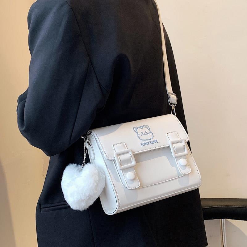 Cute cat Bag Women's Shoulder Bag Messenger bag Harajuku sweet japanese Fashion Y2K White Kawaii Vintage chic Handbag for Girl