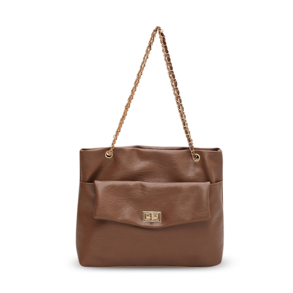 Popular Simple Female Daily Bag Simple Big Capacity Messenger Handbag Shoulder Solid Color Shopping Shoulder Bag
