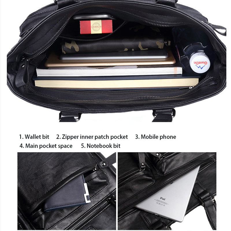 Scione Men's Shoulder Bag Nylon Material British Casual Fashion School Style High Quality Multi-function Large Capacity Design