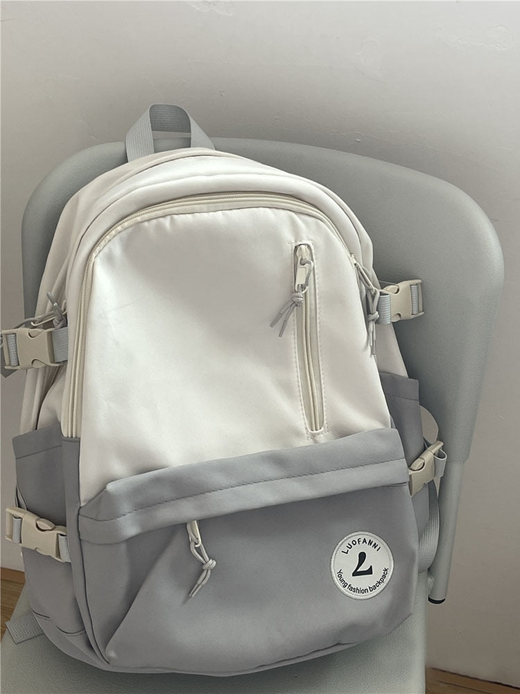 Women Backpack Korean Fashion Travel Bag Zipper High Capacity Notebook Harajuku Laptop Kawaii Teenagers Aesthetic School Bags