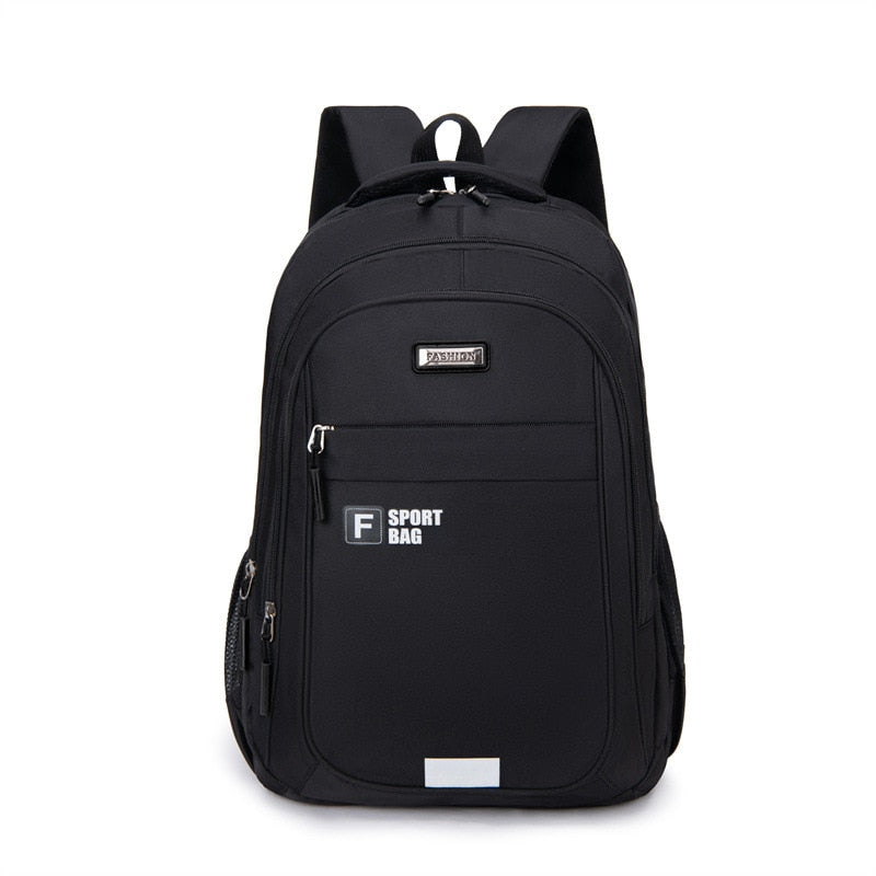 Men's Backpack Black Leisure Sports Men's Bag Large Capacity School backpack for Boys Solid Color Business Computer Bag