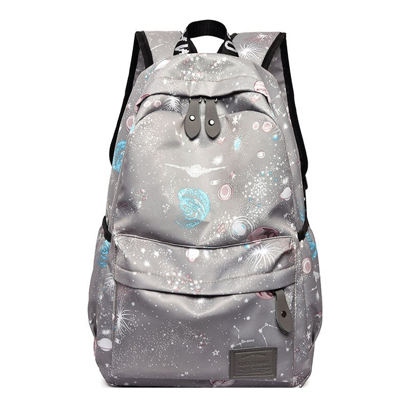 Fashion Teenage Girls School Bags Female Backpacks Planet Printing Laptop Bags for Women Bags Waterproof Travel Backpack Women