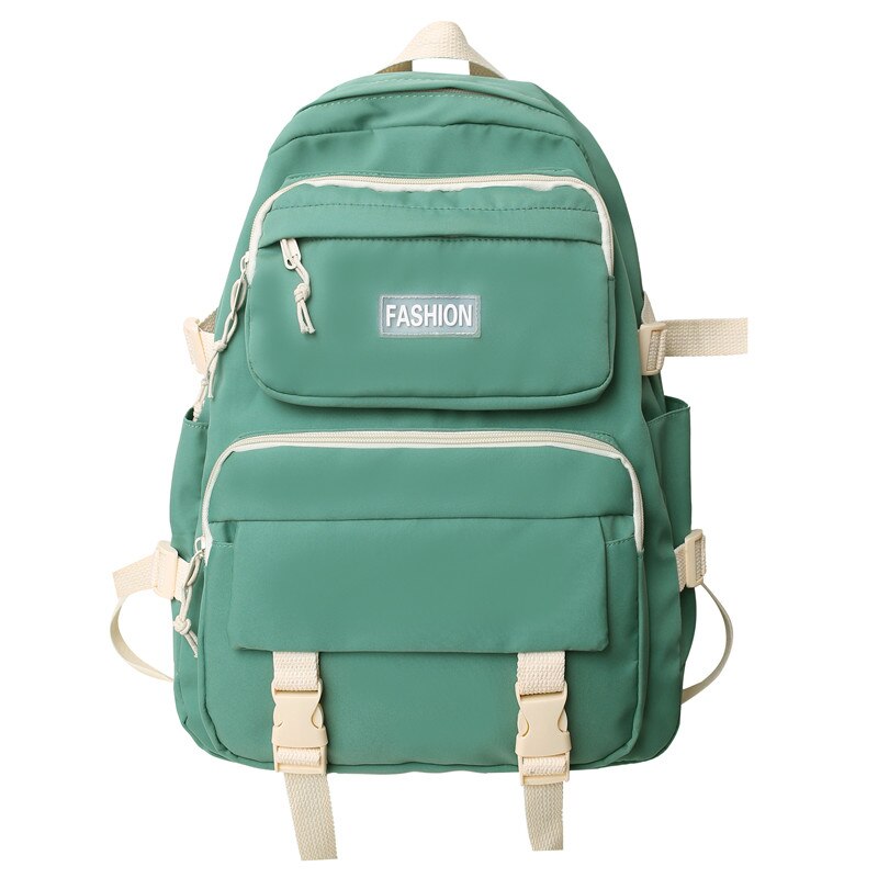 Laptop Backpacks Nylon Backpack Multi-pocket Multifunction Waterproof Large Capacity Solid Color Women Bag School Backpack