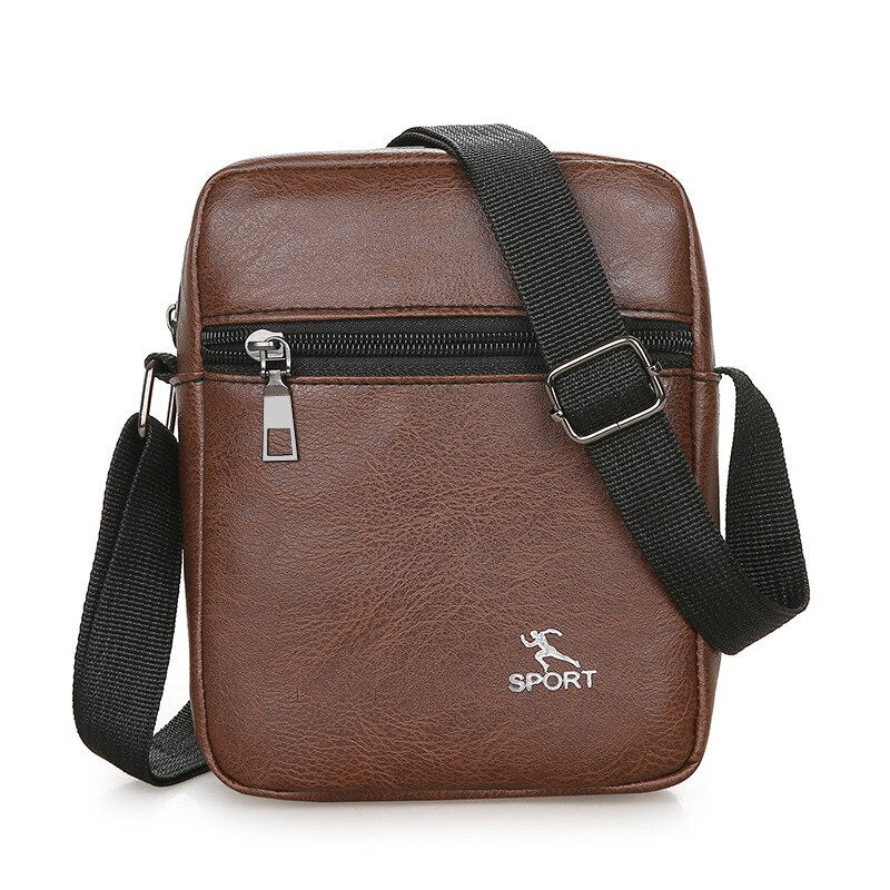 Weixier Men's Crossbody Bag Men Shoulder Bags Zippers Handbags Large Capacity Artificial Leather Bag for Male Messenger Tote Bag