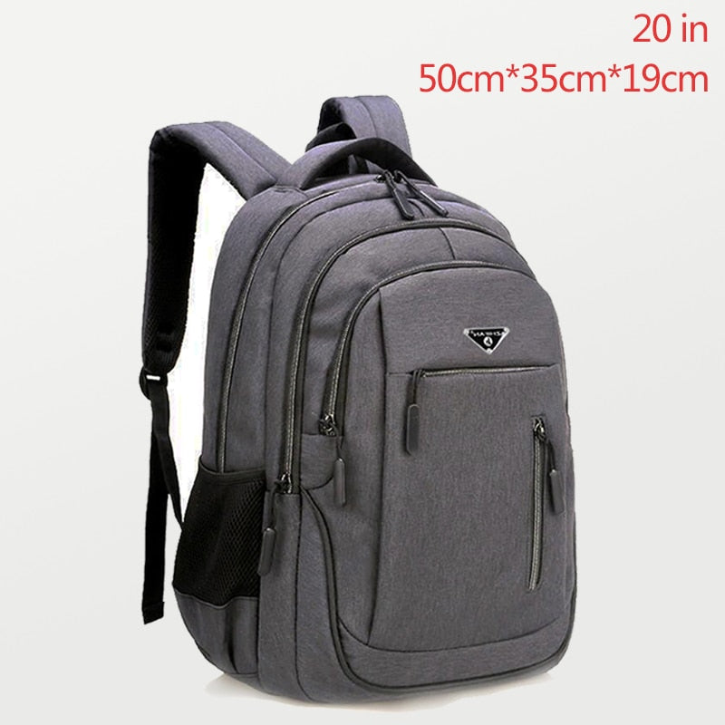 Large Capacity Backpack Men Laptop Backpacks 15.6 Oxford Black Solid Big High School Bags Teen College Boy Gril Student Backpack