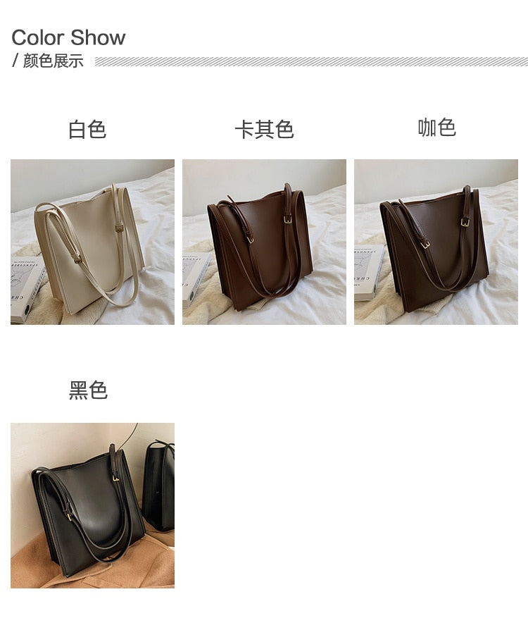 New High Quality PU Leather Vintage Fashion Female Tote Women's Designer hasp Handbag High capacity Shoulder Messenger Bag