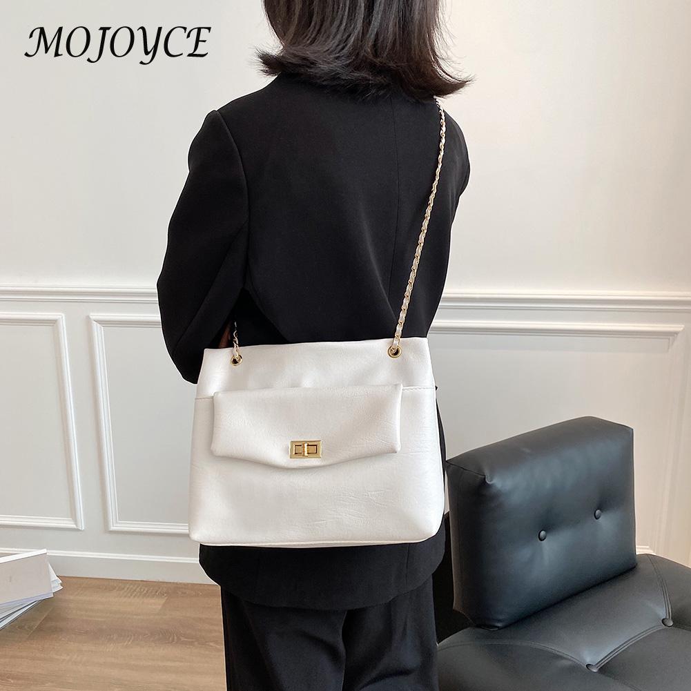 Popular Simple Female Daily Bag Simple Big Capacity Messenger Handbag Shoulder Solid Color Shopping Shoulder Bag