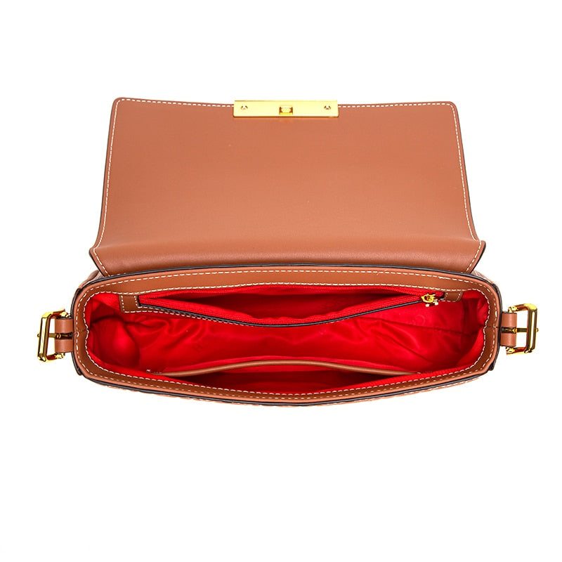 CHCH New Luxury Designer Fashion Women Handbags Crossbody Beige and Red Shoulder Bag for Party