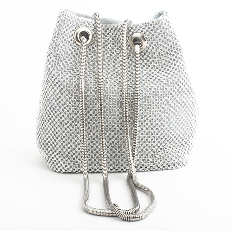 clutch evening bag luxury women bag shoulder handbags diamond bag lady wedding party pouch With Rhinestones satin bolsa feminina