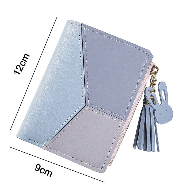 New Wallets Zipper Coin Purse Lady Long Short Purses Handbags Women Clutch Cards Holder PU Leather Moneybag Billfold Wholesale