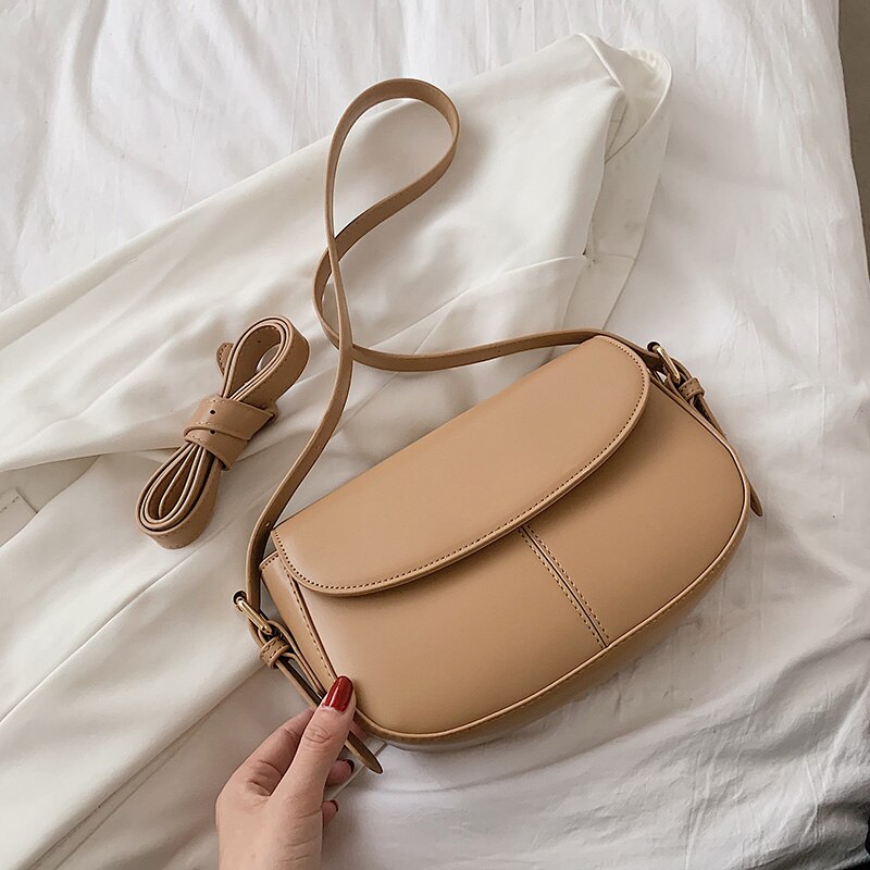 HOCODO Quality Pu Leather Shoulder Bag For Women Solid Color Handbag Female Simple Cross Body Bag Multifunction Women'S Bag