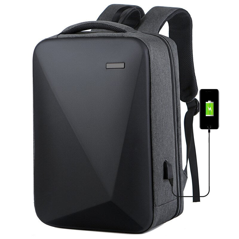 Hard shell backpack 17 inch large capacity computer backpack ABS travel bag USB business backpack can be sent on behalf of