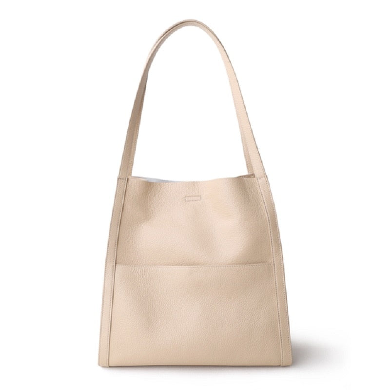 Women Bag Female Luxury Shoulder Bags Lady Soft 100% Cowhide Genuine Leather Niche Design Tote Bucket Handbag
