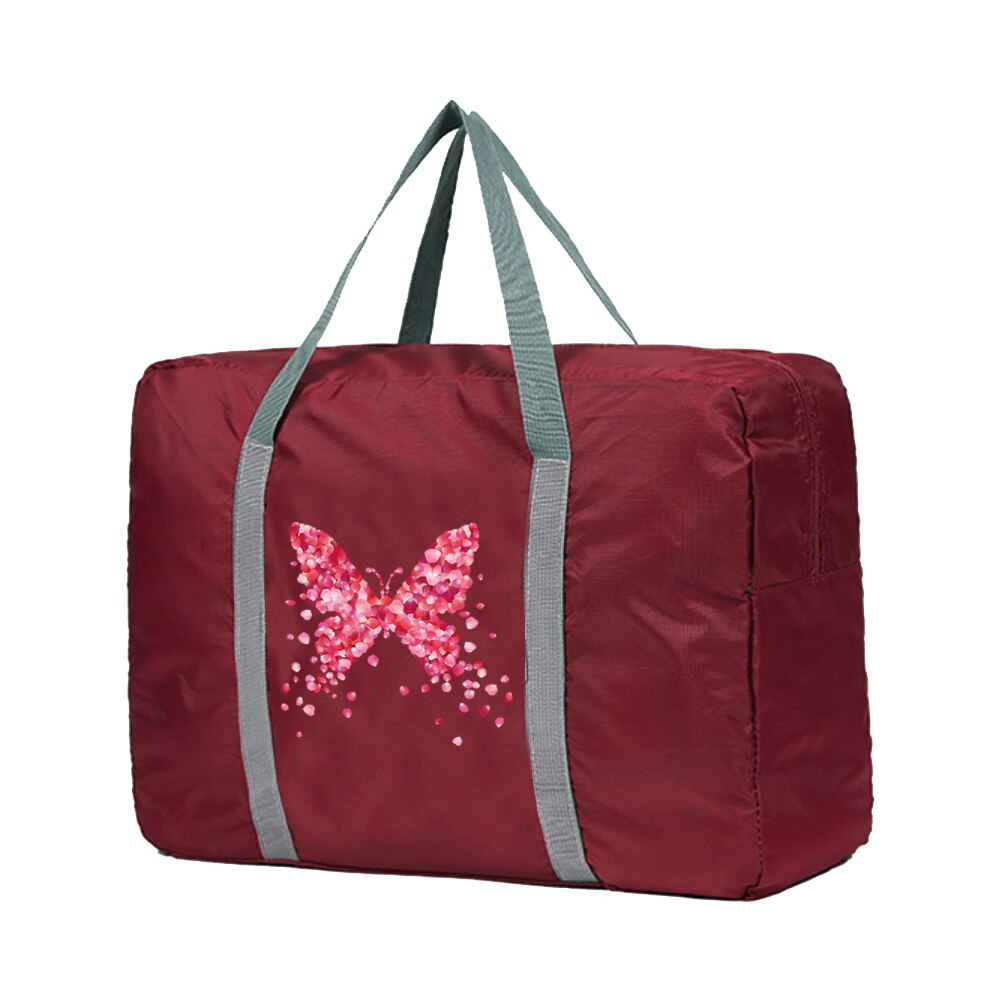 Large Capacity Travel Bags Men Clothing Organize Travel Bag Storage Bags Luggage Bag Women Handbag Petal Butterfly Printing