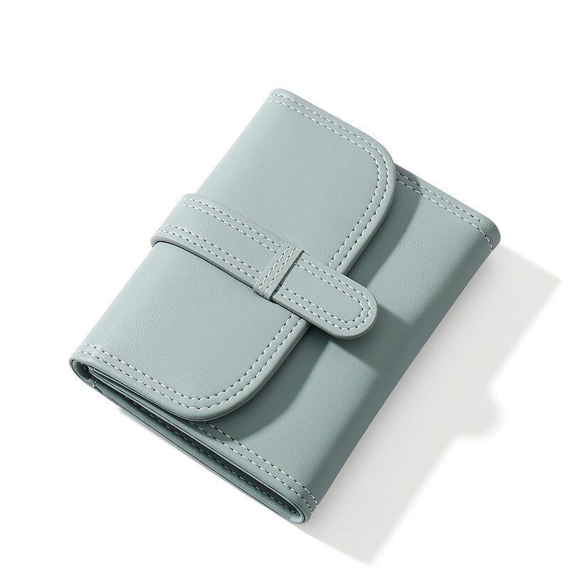 New Fashion Tri-fold Wallet For Women's PU Leather Small Short Wallets Mini Coin Purse Card Holder Ladies Clutch Purses Female