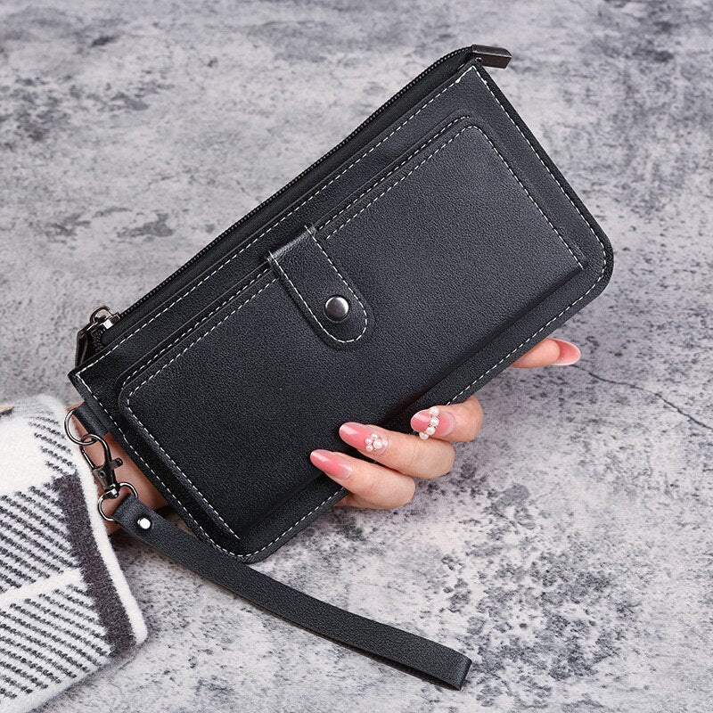 Multifunctional Women Wallets Fashion Long Section Card Holders PU Leather Vintage Coin Keeper Trend Designer Bags Clutch