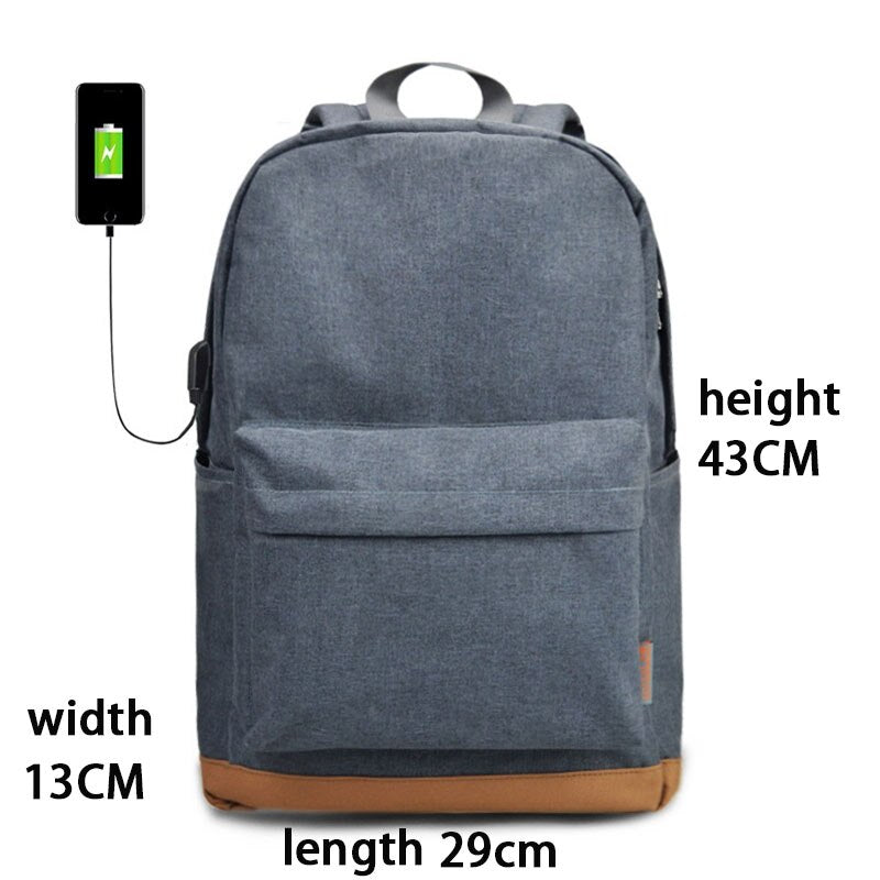 TINYAT Canvas Backpack Men Women Laptop Computer School Backpacks Waterproof Leisure For Teenage Travel Shoulder Book Bag