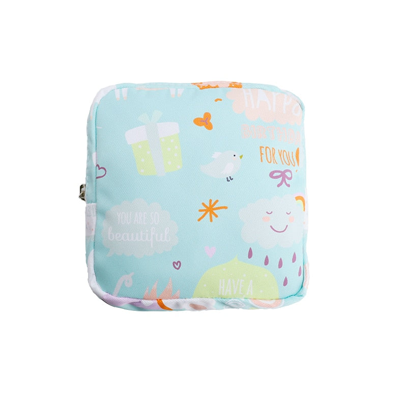 1PCS Women Cosmetic Bag Case Necessary Cute Travel Organizer Fashion Girl Lipstick Sanitary Pads Toiletry Bags Makeup Pouch