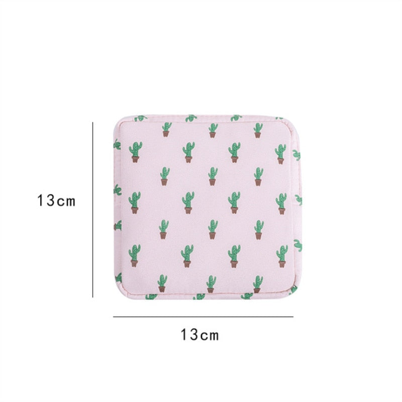 1PCS Women Cosmetic Bag Case Necessary Cute Travel Organizer Fashion Girl Lipstick Sanitary Pads Toiletry Bags Makeup Pouch
