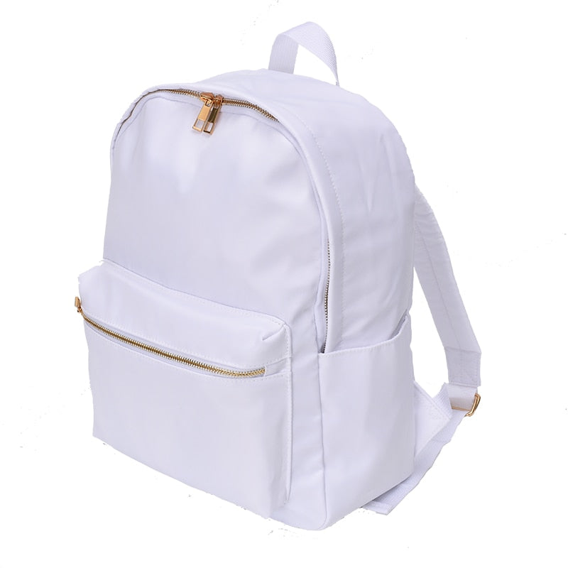 High Quality New Waterproof Nylon Women Backpack Female Travel Bag Backpacks Schoolbag for Teenage Girls Solid Color Bookbag