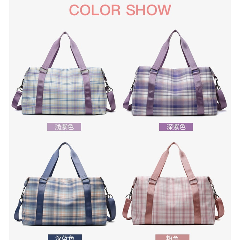 Foldable Travel Bag Short Tour Weekender Sport Gym Duffel Bag Water Proof Luggage Handbag Large Capacity Women Yoga Shoulder Bag