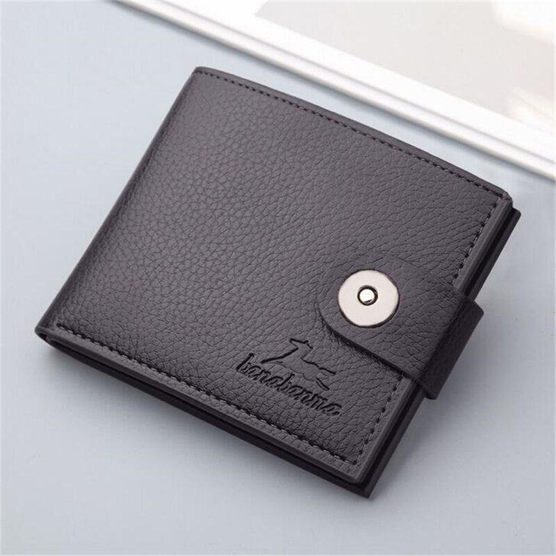 New Men Wallets Small Money Purses Wallets New Design Top Men Thin Wallet With Coin Bag Zipper Wallet