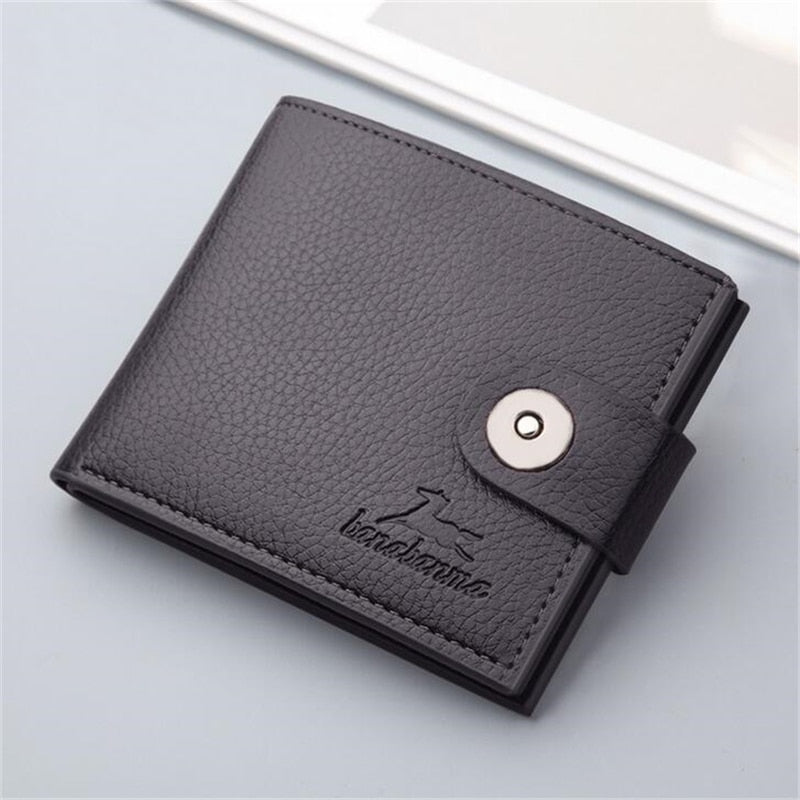 New Men Wallets Small Money Purses Wallets New Design Top Men Thin Wallet With Coin Bag Zipper Wallet