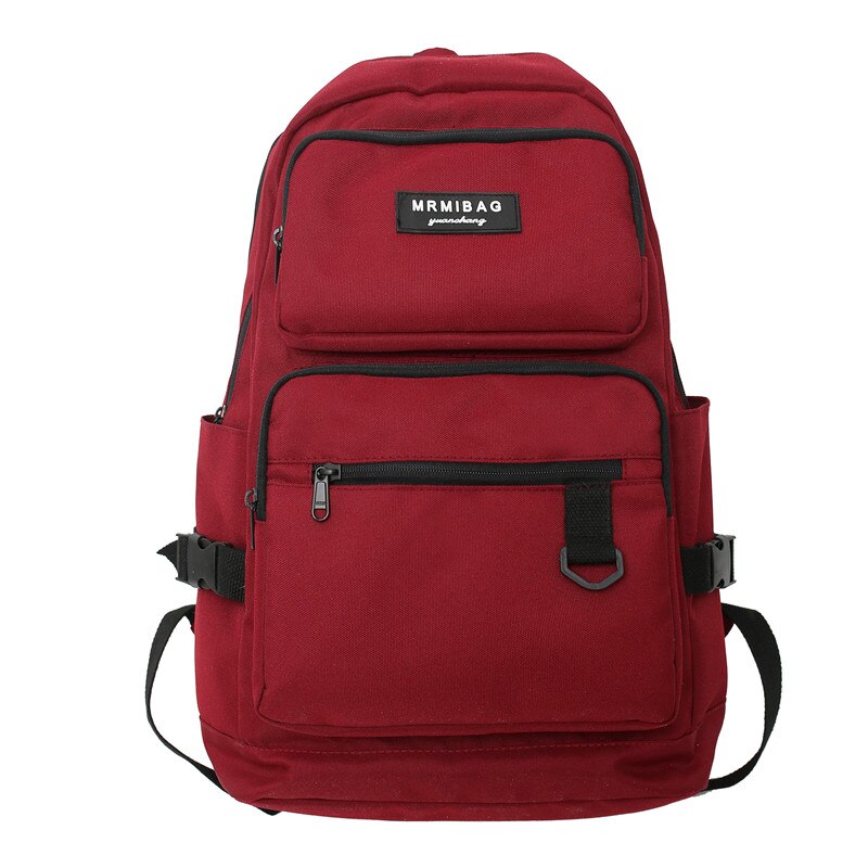 11EnoPella Waterproof Fashion Backpack Cute College Student Simple Kawaii Women Female Men Nylon Girl Bag Black Schoolbags