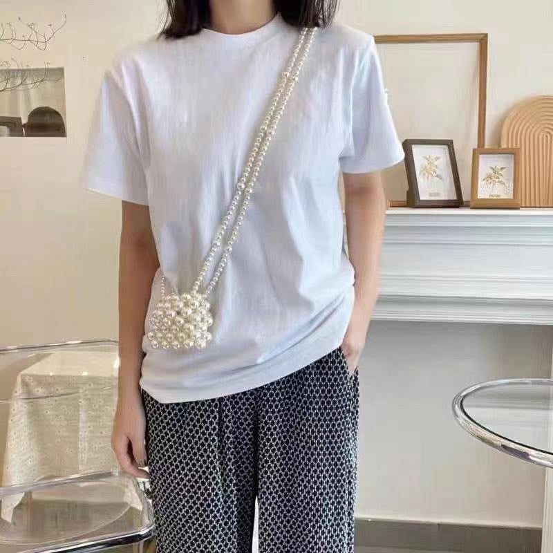 Portable Mini Women Handbag Shoulder Bags Acrylic Beads Purse Small Crossbody Bag Home Storage Organizer For Travel Phone