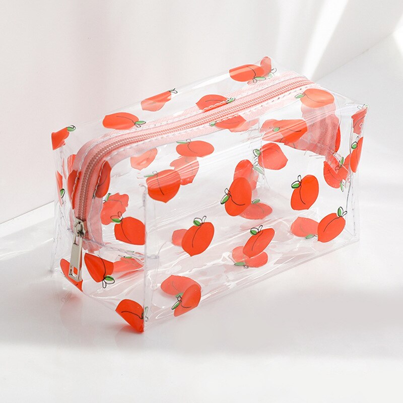 Women Waterproof Clear Cosmetic Bags Case PVC Fashion Girl Travel Zipper Make Up Bag Pouch Toiletry Brush Wash Organizer